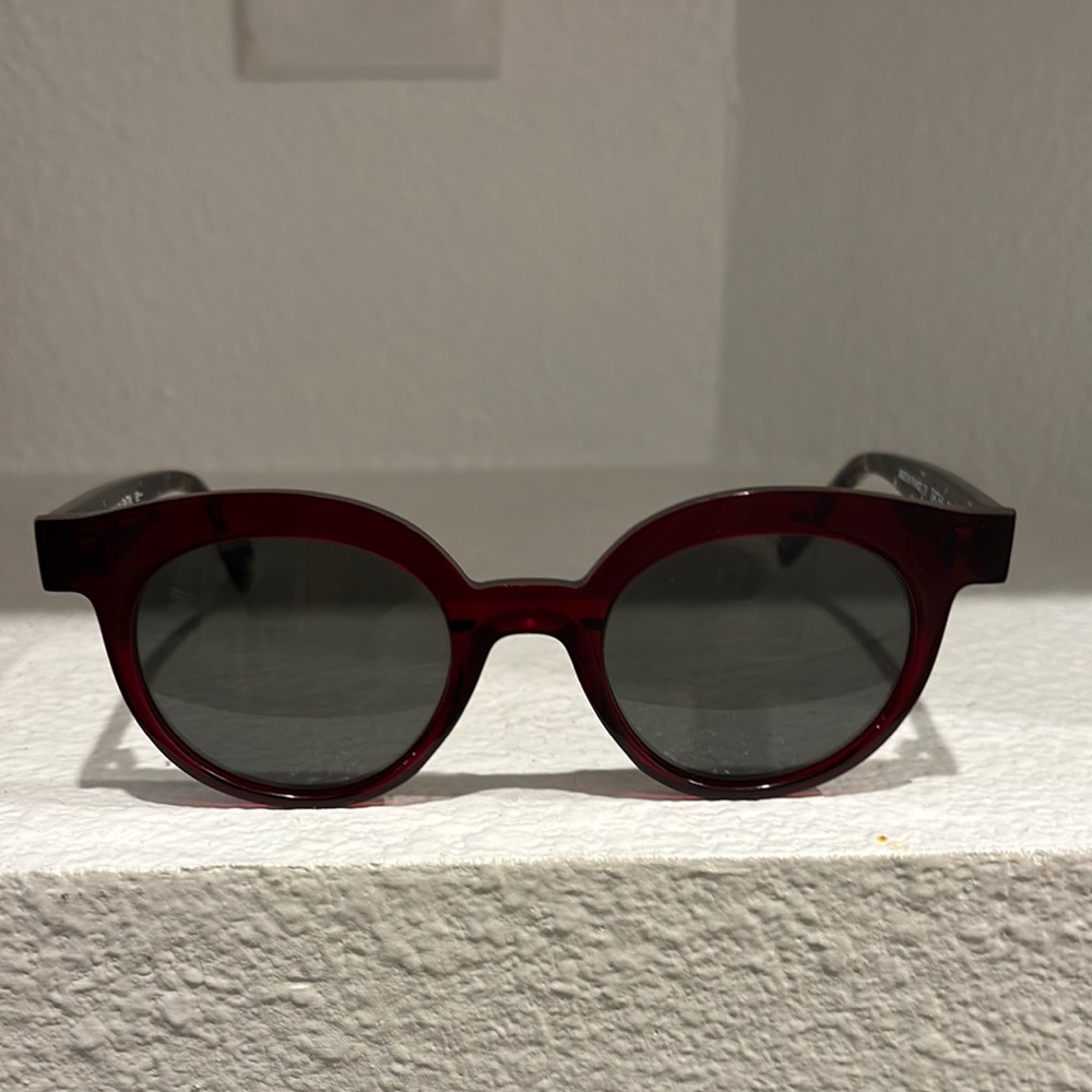 Anne & Valentin Elegant Burgundy Sunglasses